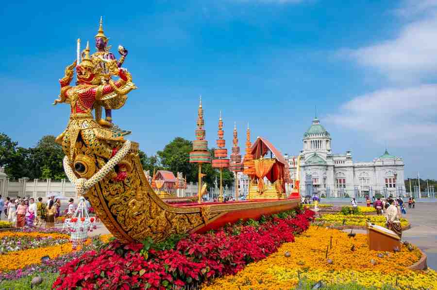 Bangkok temple with golden spires and intricate design – iconic Thailand landmark offering affordable cultural experiences for budget travelers in Southeast Asia.