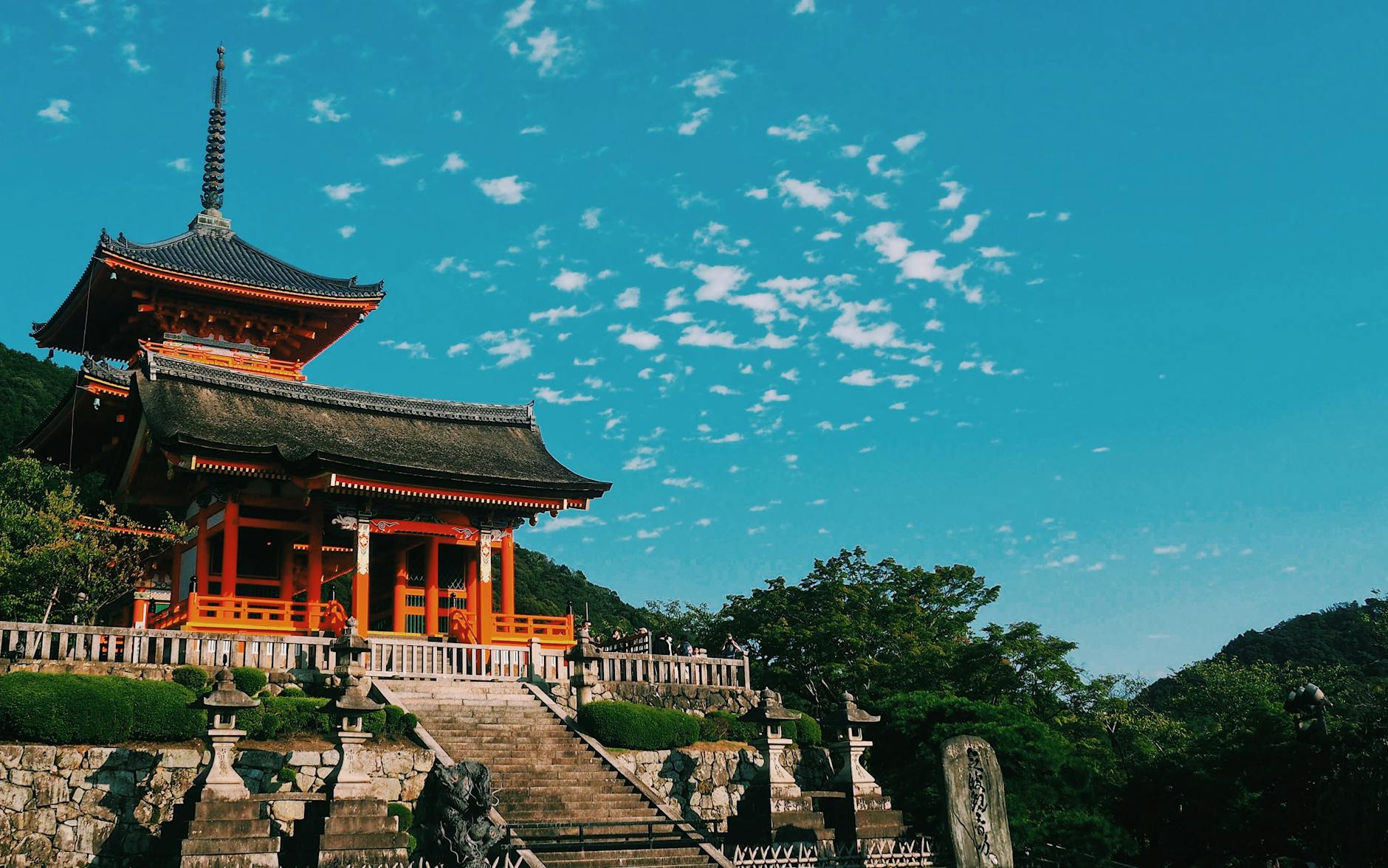 Fushimi Inari Taisha with thousands of red torii gates in Kyoto