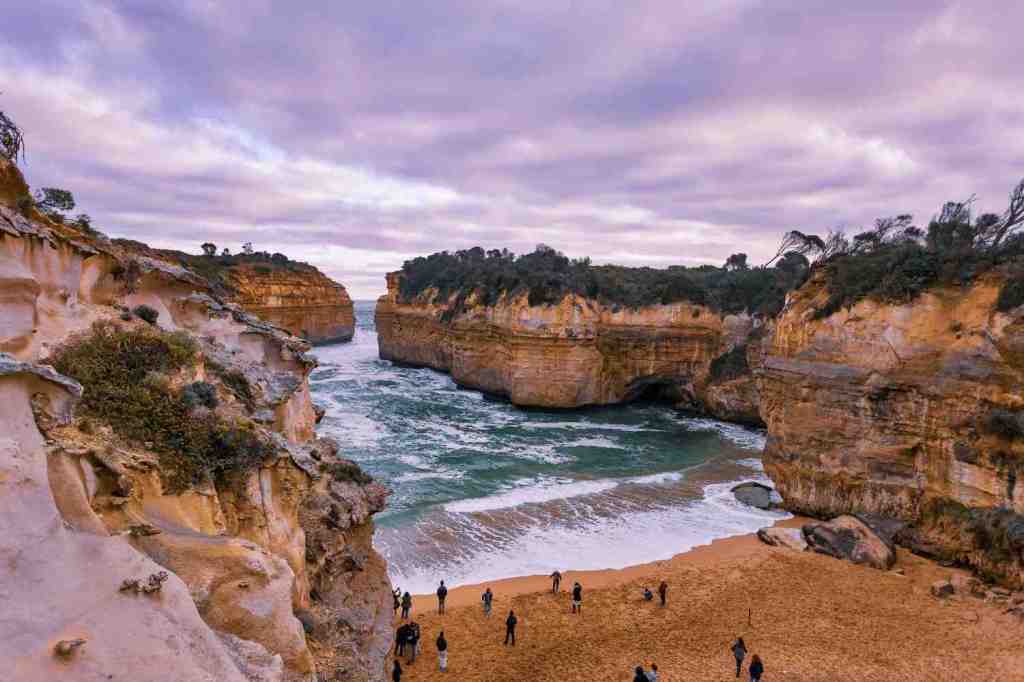 Great Ocean Road scenic coastal drive in Victoria Australia with Twelve Apostles cliffs and ocean views